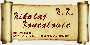 Nikolaj Končalović vizit kartica
